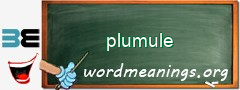 WordMeaning blackboard for plumule